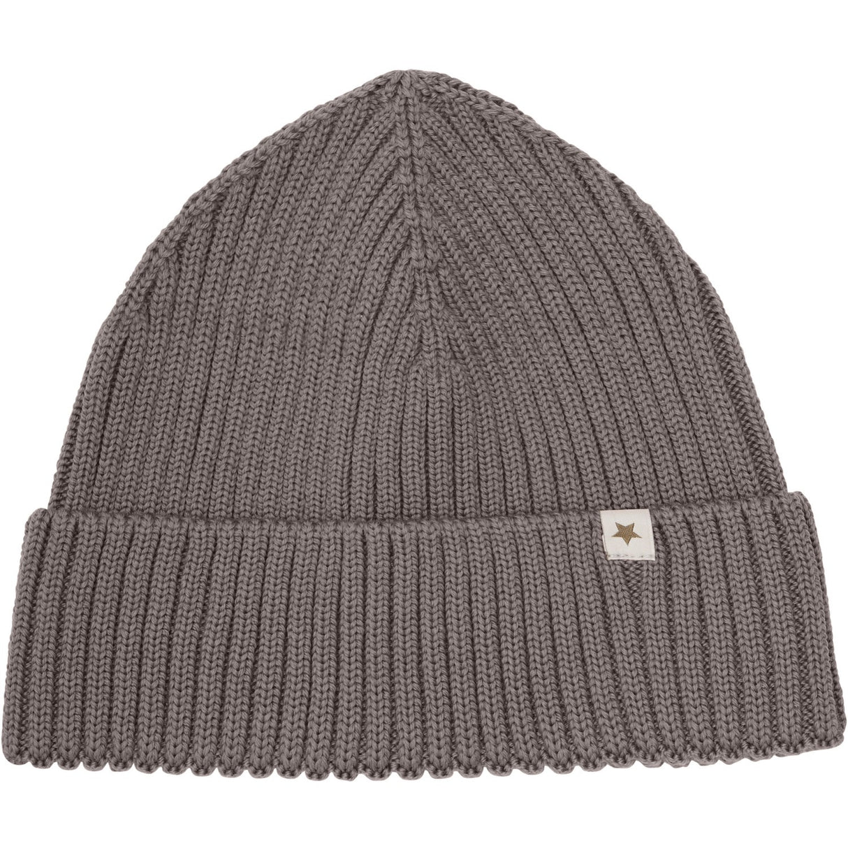 Huttelihut Brown Melange Beanie Uld Strik