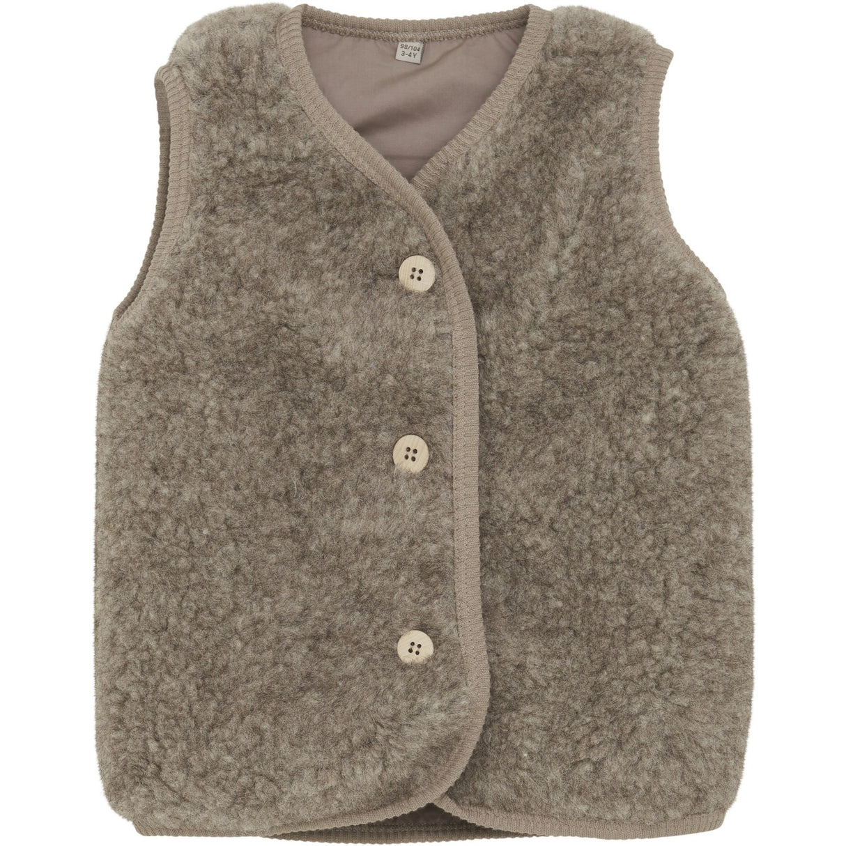 Huttelihut Camel Melange Vest Uld Bamse W. Lining