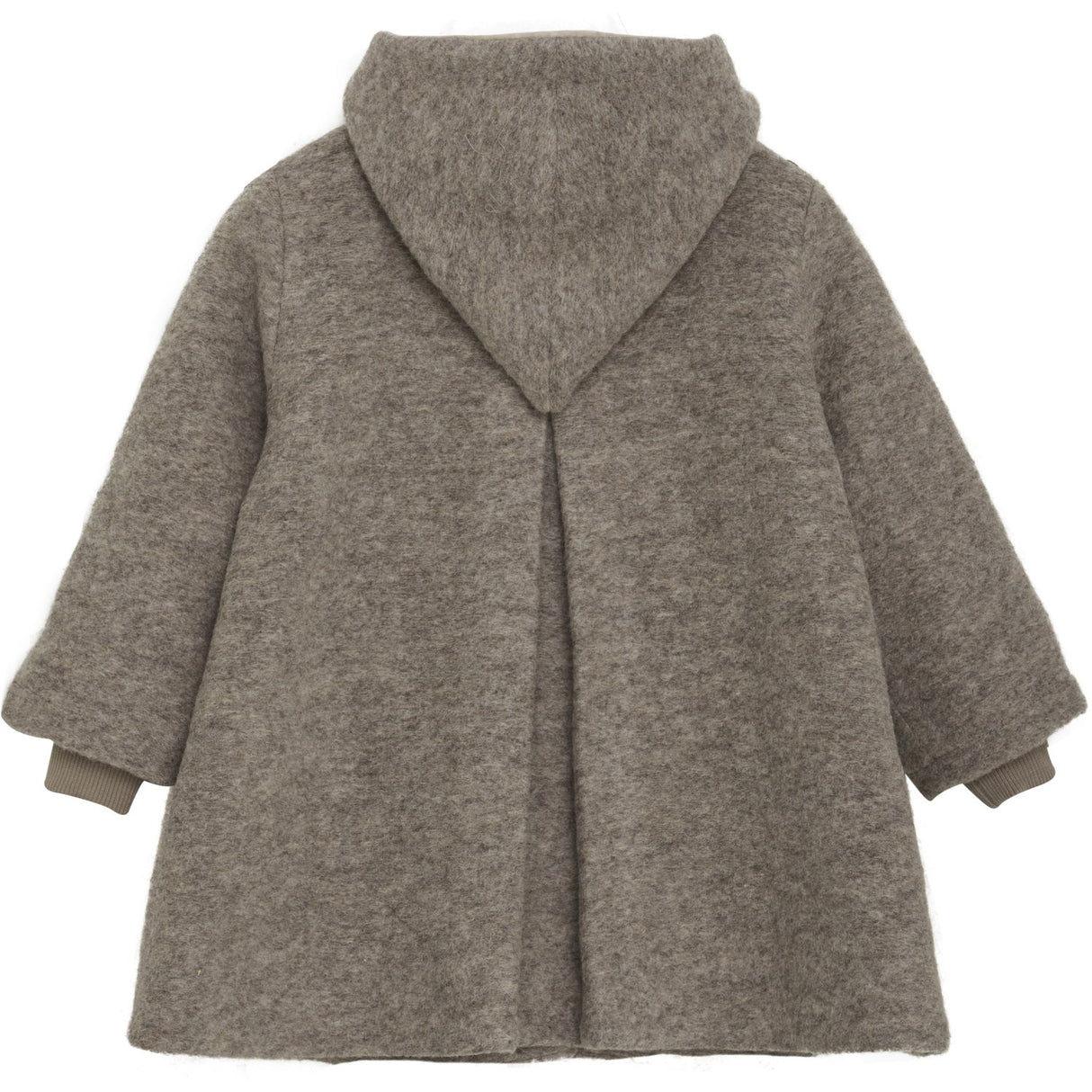 Huttelihut Camel Melange Frakke Hætte Uld W. Lining