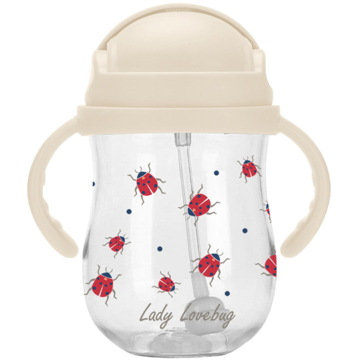 Vanilla COPENHAGEN Transparent Sugerør Flaske Tritan Ladybug 300 Ml