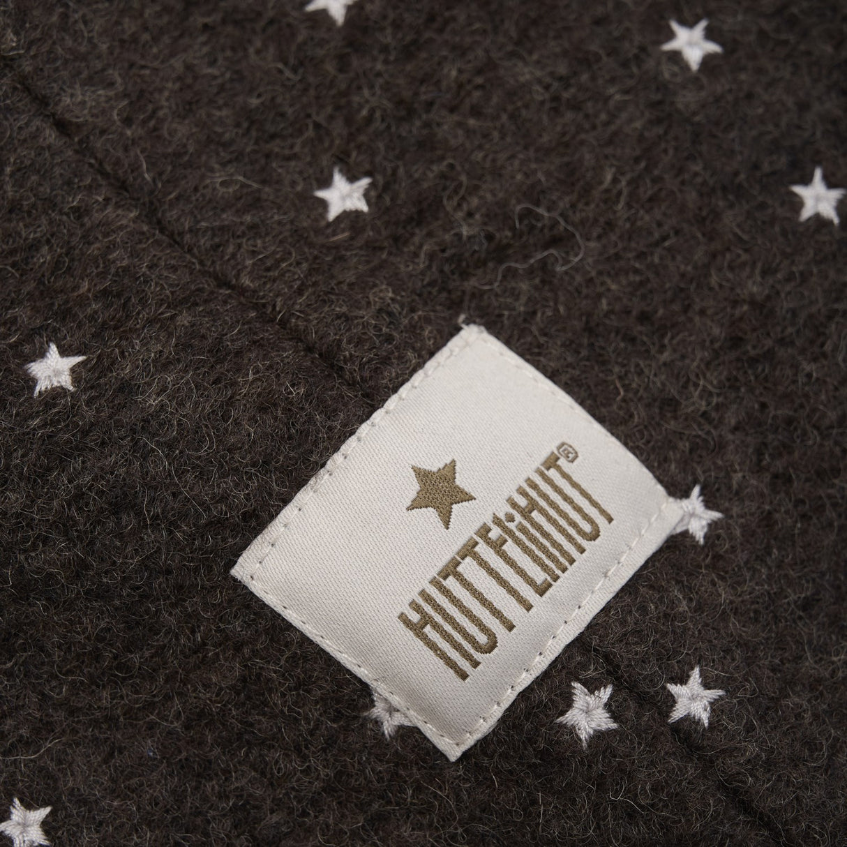 Huttelihut Dark Brown Melange Elefanthue All Over Emb. Uld