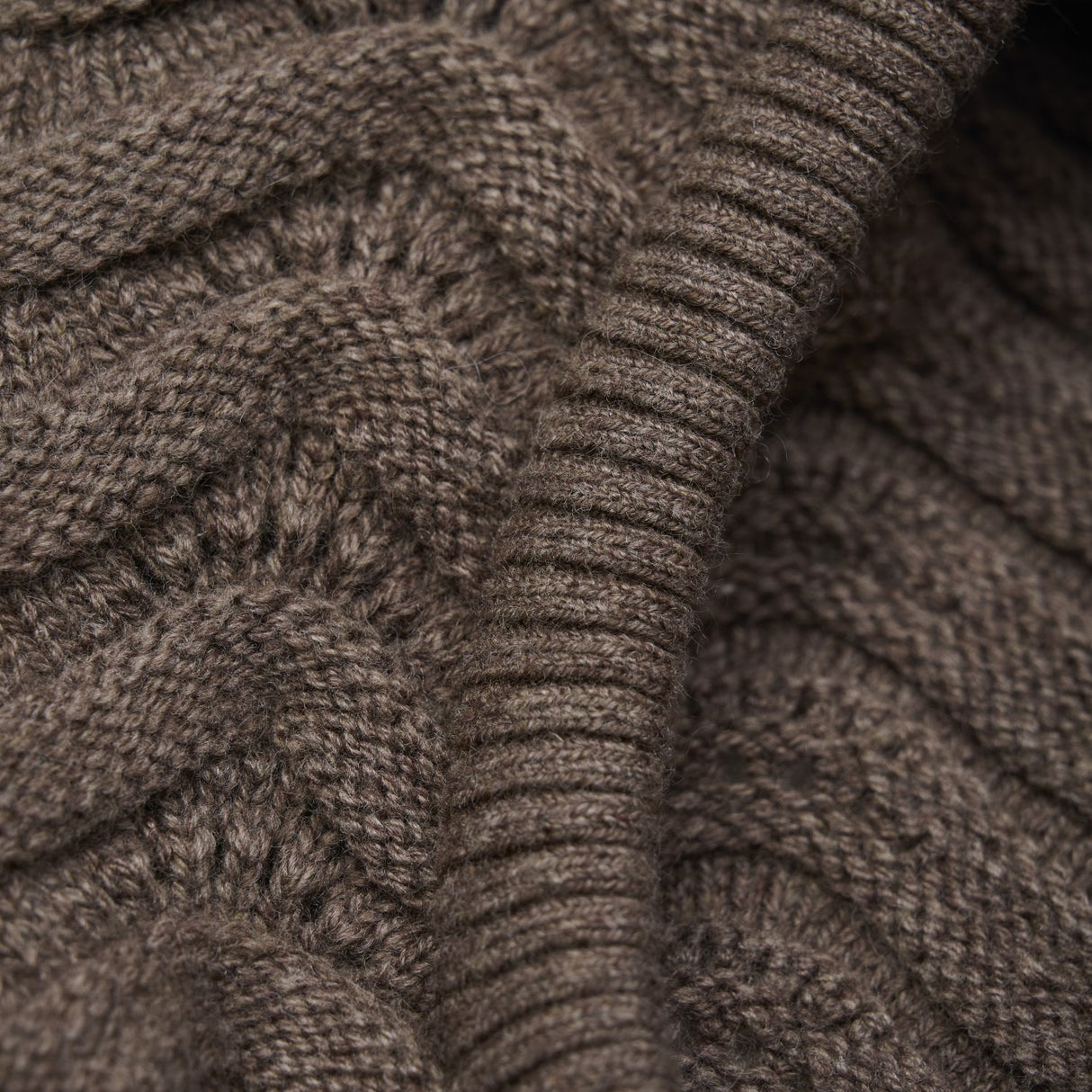 Huttelihut Brown Melange Elefanthue Uld Strik