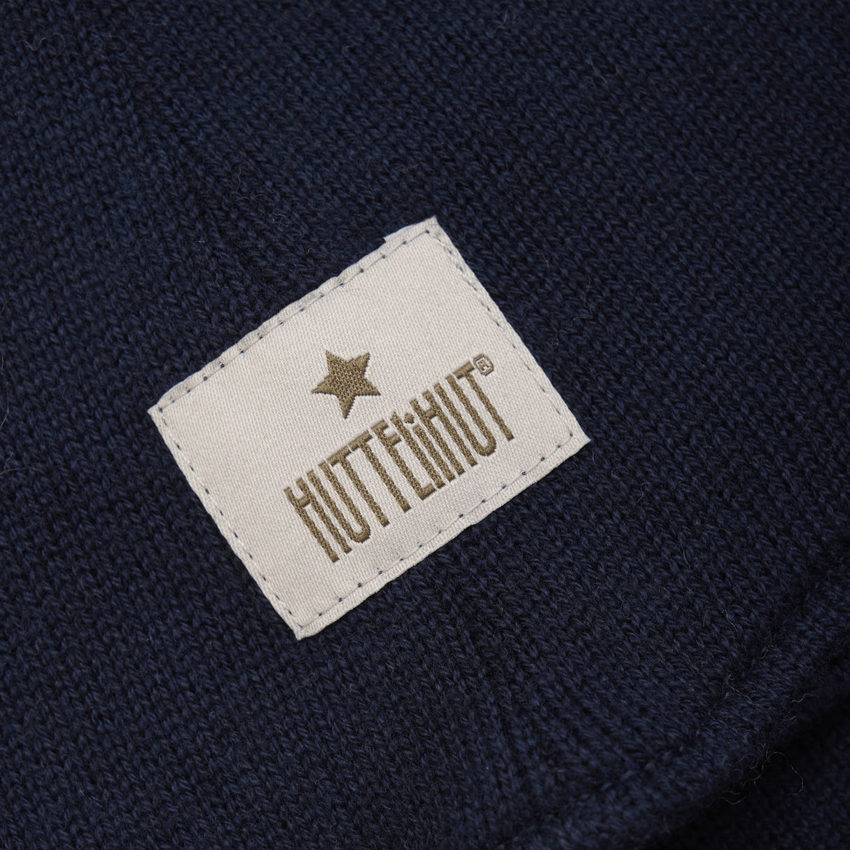 Huttelihut Dark Navy Elefanthue Uld Strik Windstop
