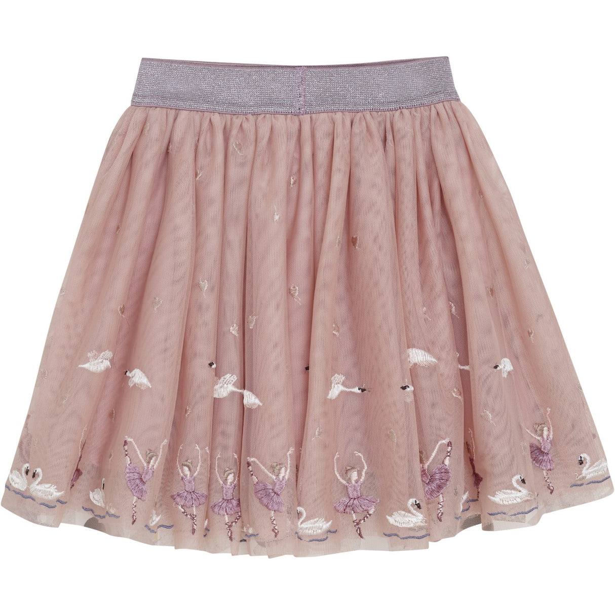 Minymo Shadow Gray Nederdel Mesh W. Emb.