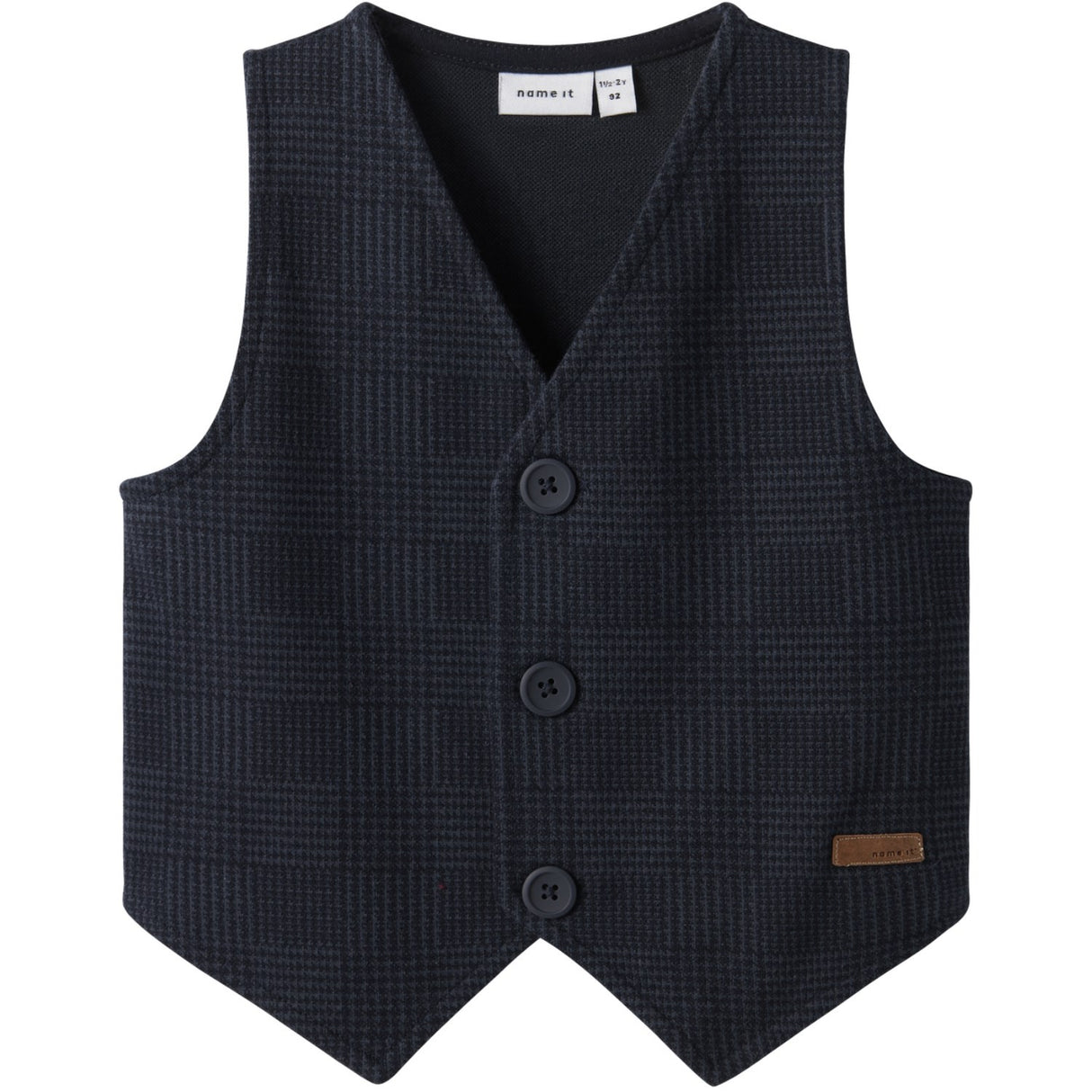 Name It Navy Blazer Check Nmmrobino Vest Unb