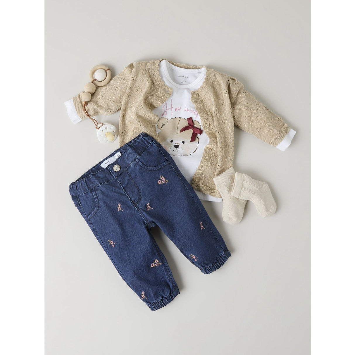 Name It Cement Nbfrolia Ls Knit Card