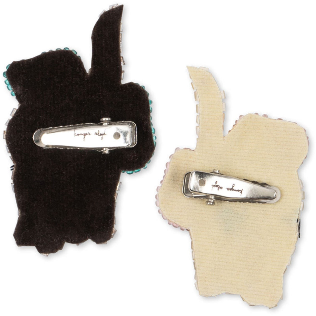 Konges Sløjd Bow Kitty 2 Pak Sløjfe Kitty Beaded Hårspænder