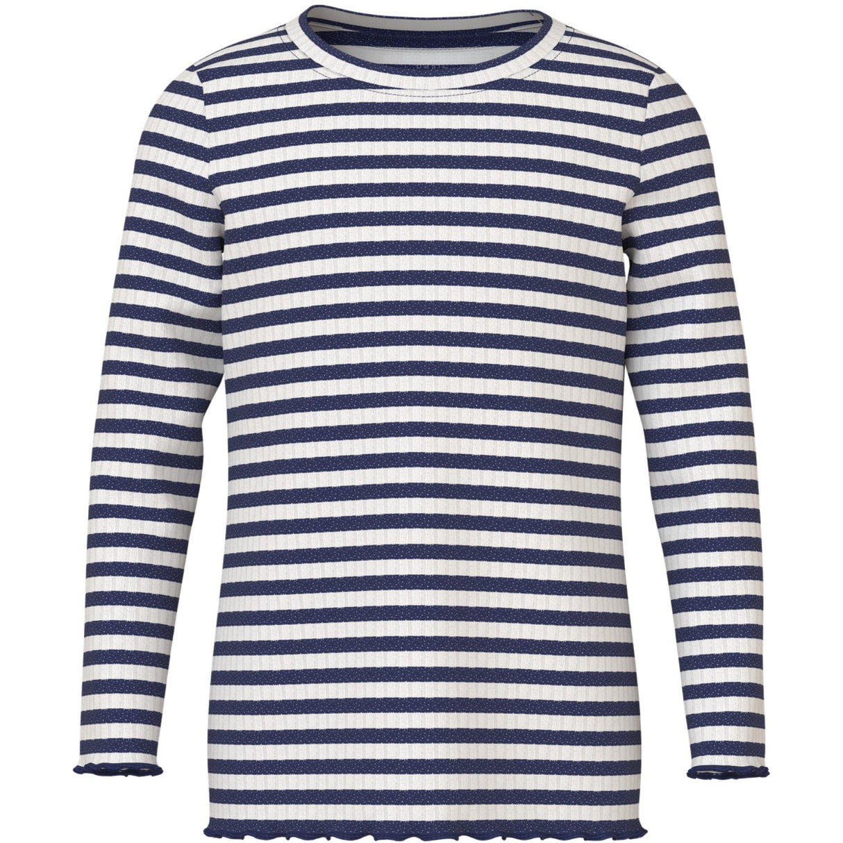 Name It Cloud Dancer Beacon Blue Stripe Nmfvemma Glitter Ls Slim Top