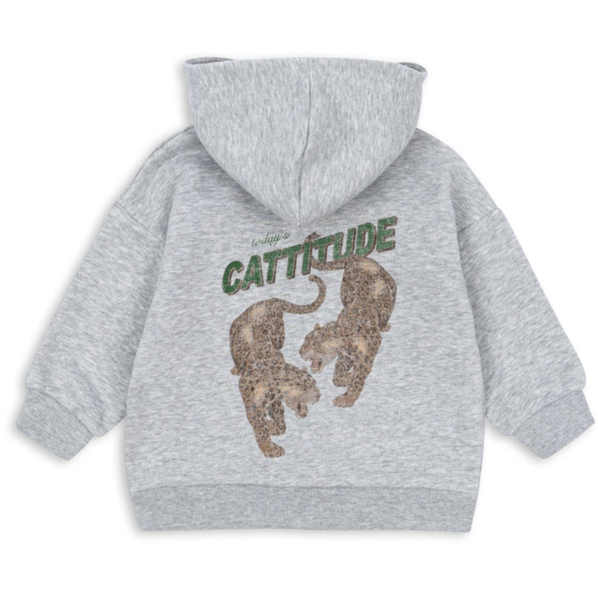 Konges Sløjd Grey Melange Lou Sweat Zip Hætte Ocs