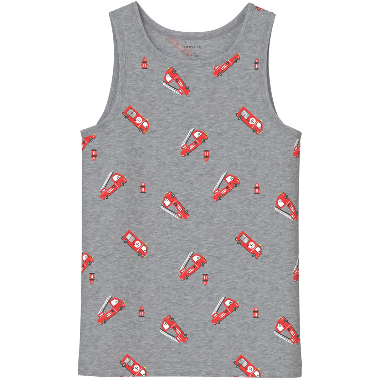 Name It Grey Melange Nmmtank Top 2P Grey Firetruck Noos