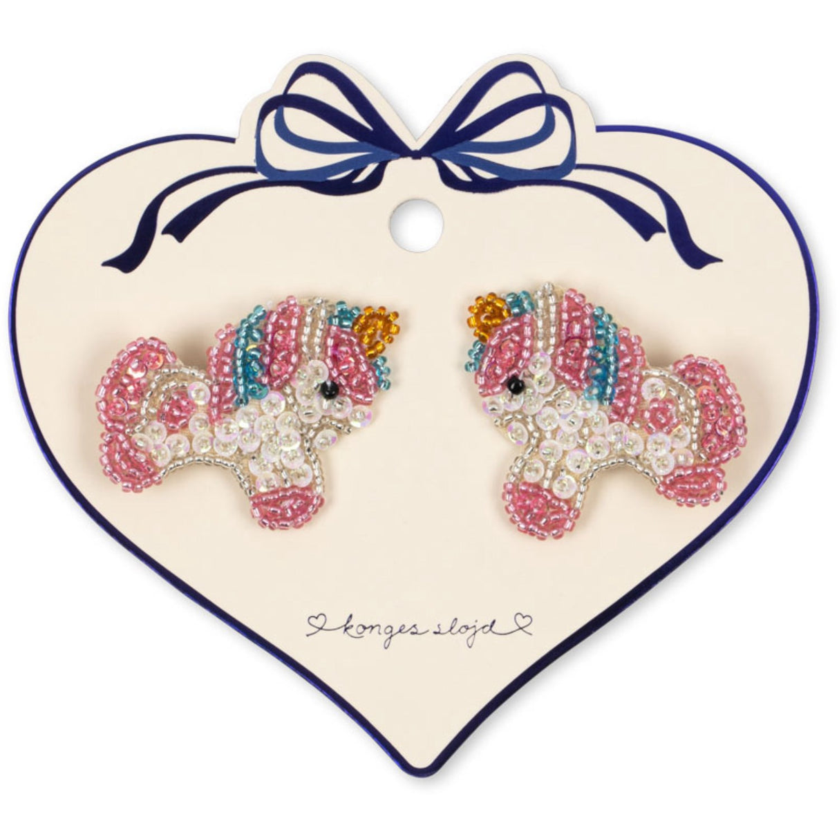 Konges Sløjd Unicorn 2 Pak Unicorn Beaded Hårspænder