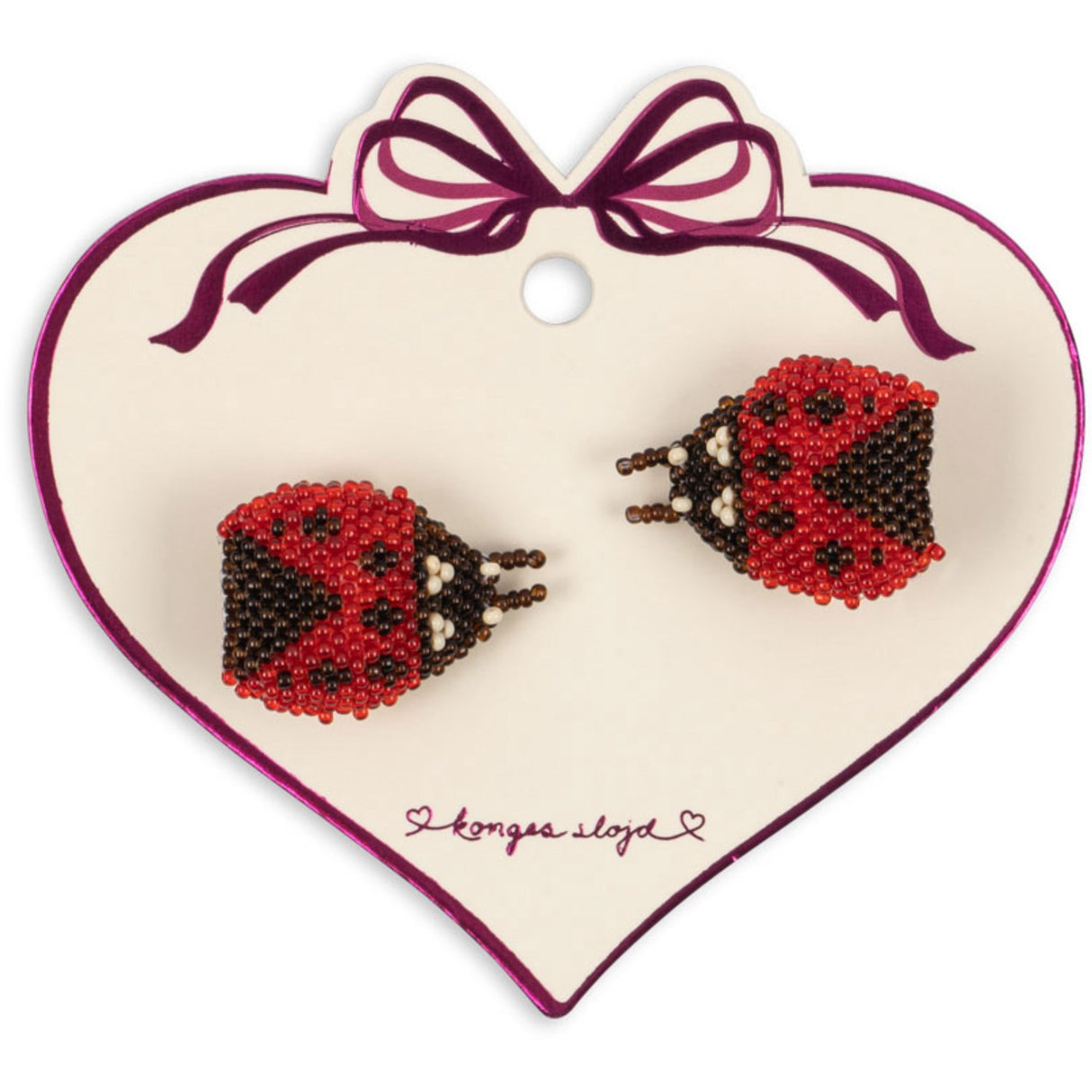Konges Sløjd Ladybug 2 Pak Ladybug Beaded Hårspænder