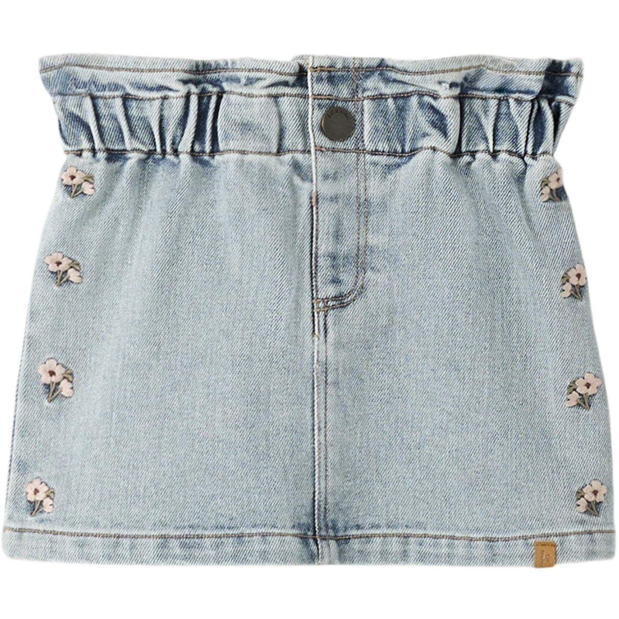 Lil'Atelier Medium Blue Denim Flower Emb Nmfdarlee Doa Dnm Nederdel 4499-Se Lil