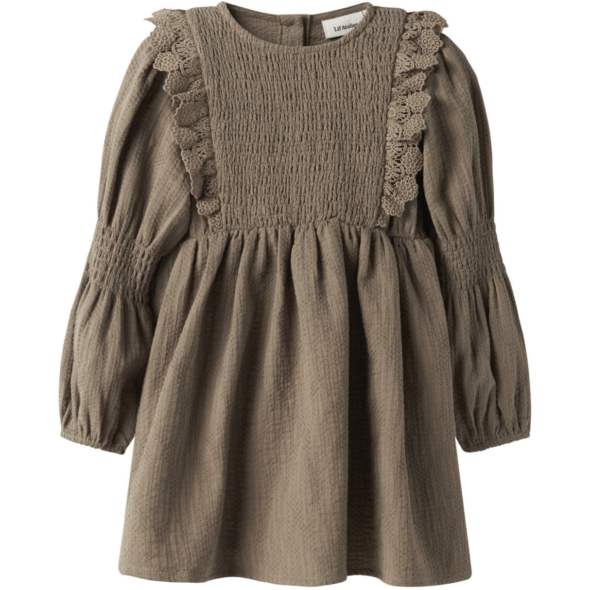 Lil'Atelier Sepia Tint Nmfrosita Liu Ls Kjole Lil