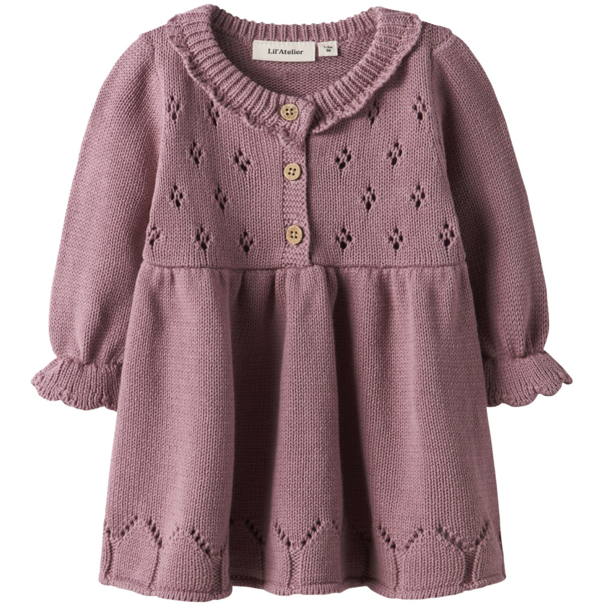 Lil'Atelier Nostalgia Rose Nbframla Lia Ls Strik Kjole Lil