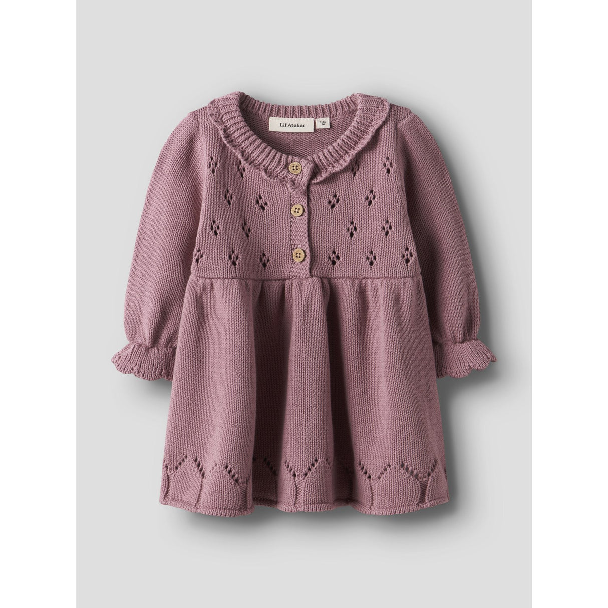 Lil'Atelier Nostalgia Rose Nbframla Lia Ls Strik Kjole Lil