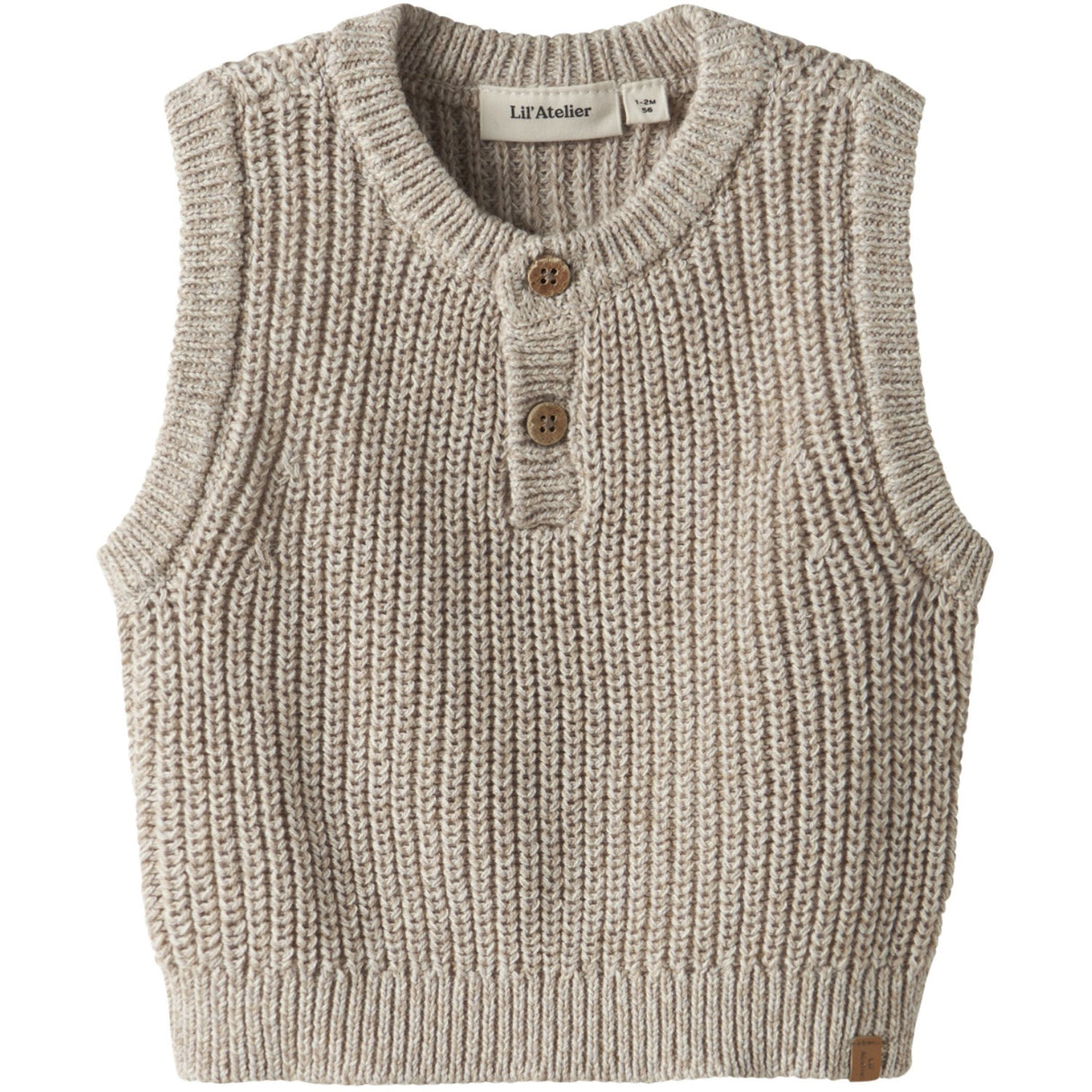 Lil'Atelier Oxford Tan Melange Nbmrokko Strik Vest Lil