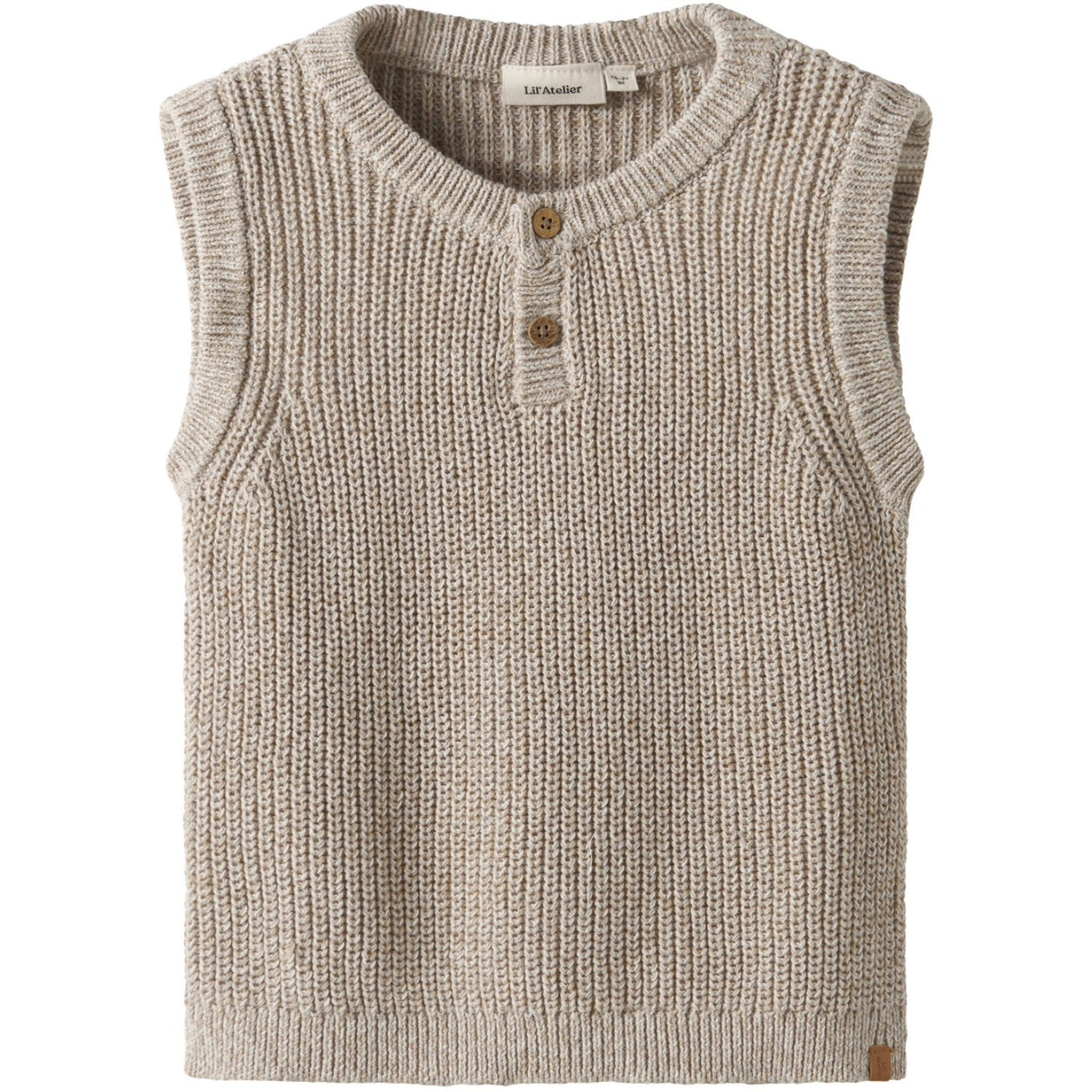 Lil'Atelier Oxford Tan Melange Nmmrokko Strik Vest Lil