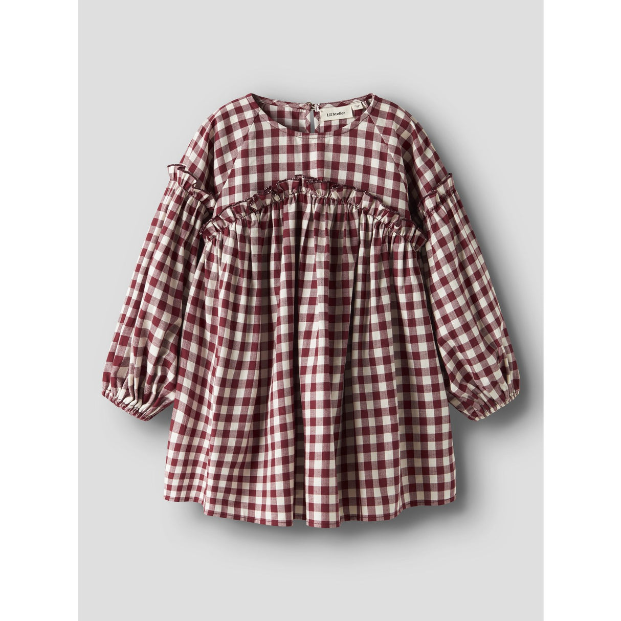 Lil'Atelier Red Dahlia Nmfrio Ls Loose Kjole Lil