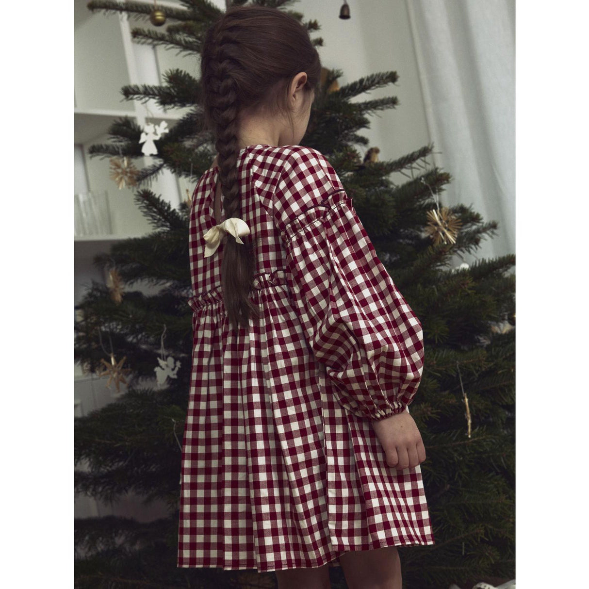 Lil'Atelier Red Dahlia Nmfrio Ls Loose Kjole Lil