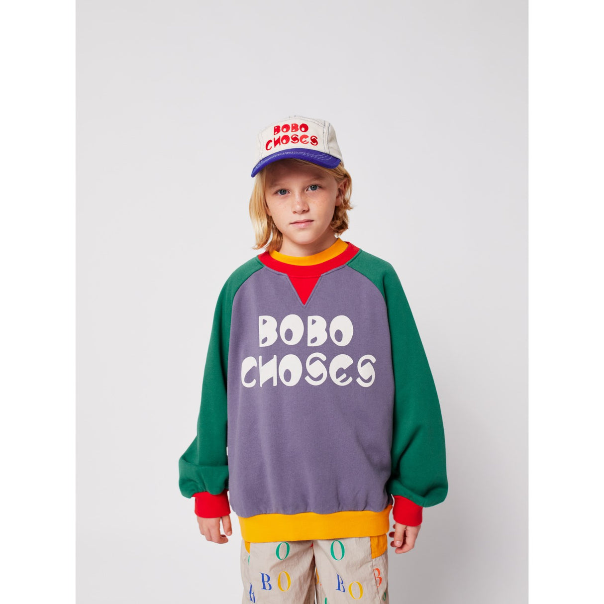 Bobo Choses Multicolor Farve Block Ranglan Sweatshirt