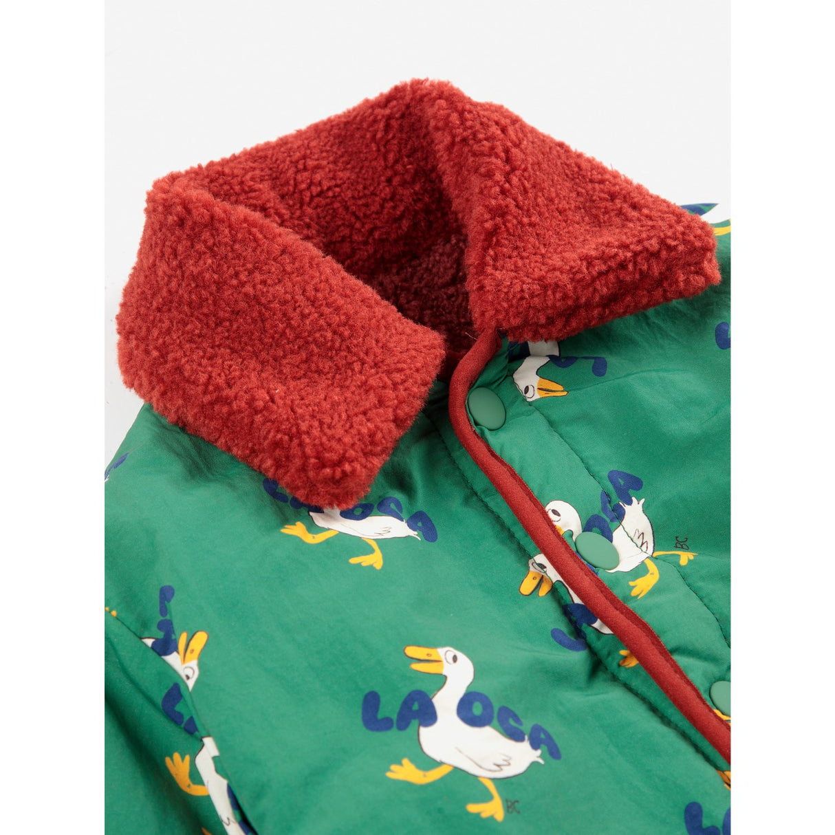 Bobo Choses Green La Oca All Over Vendbar Sheepskin Jakke