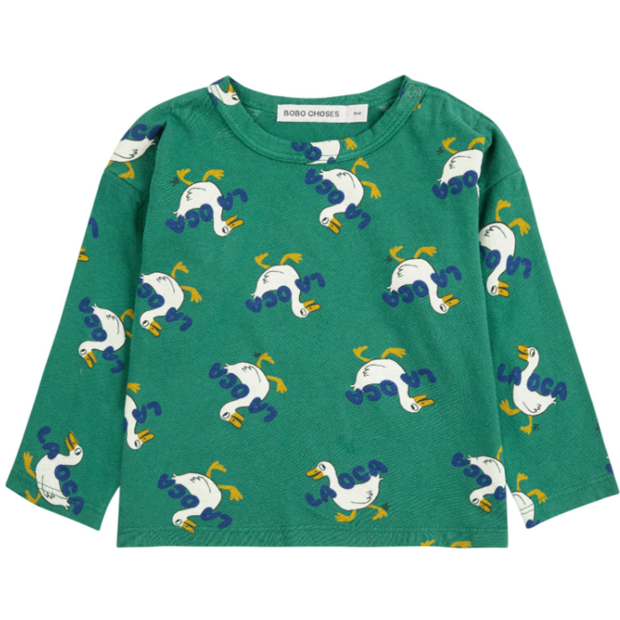 Bobo Choses Green La Oca All Over LS T-Shirt