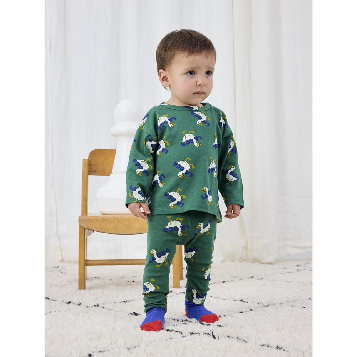 Bobo Choses Green La Oca All Over LS T-Shirt