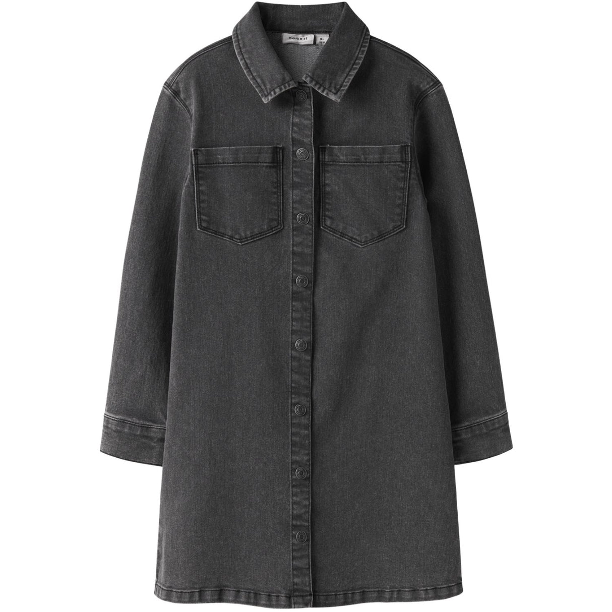 Name It Medium Grey Denim Nkfjeannie Ls Dnm Kjole 2133-Ft B