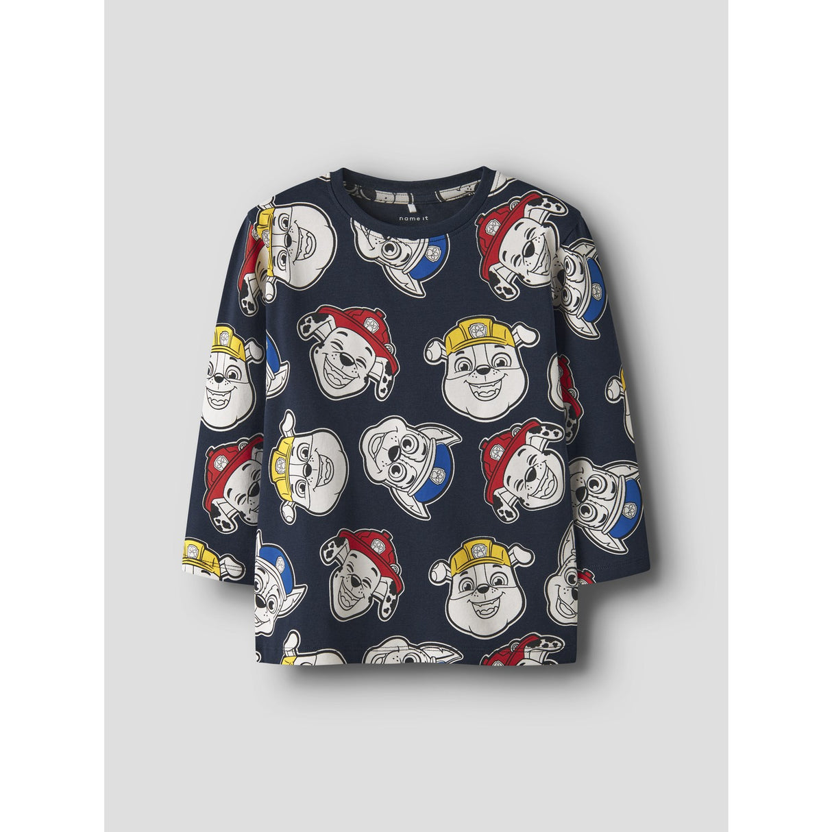 Name It Navy Blazer AOP Nmmjorgen Paw Ls Nreg Top Cplg