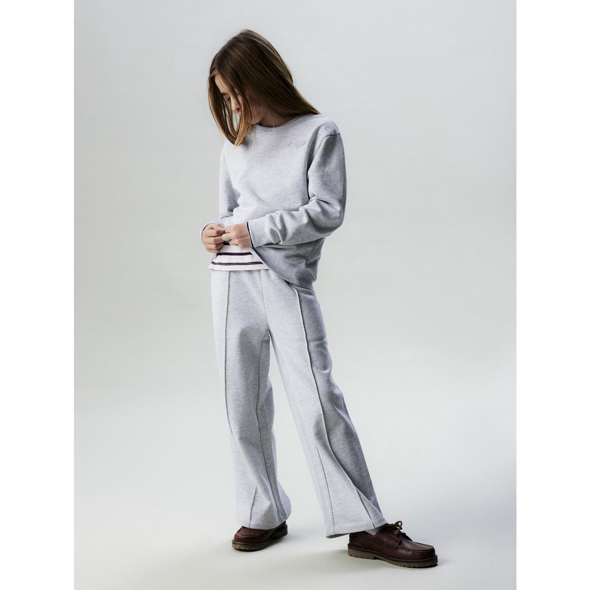 Name It Light Grey Melange Nkftilde Ls Nreg Sweat Top Unb Pb