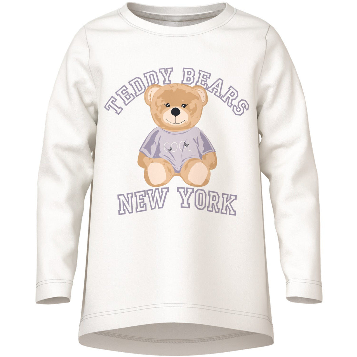 Name It Cloud Dancer Teddy Bear Nmfviolet Ls Loose Top