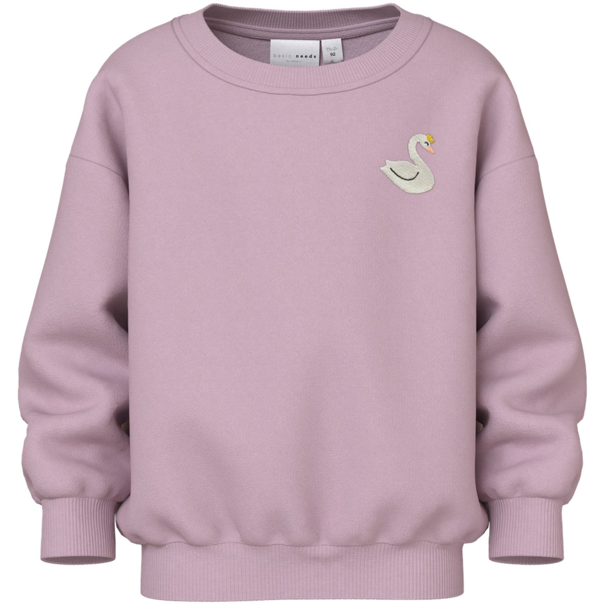 Name It Dawn Pink Swan Nmfvallene Ls Rlx Sweat Bru