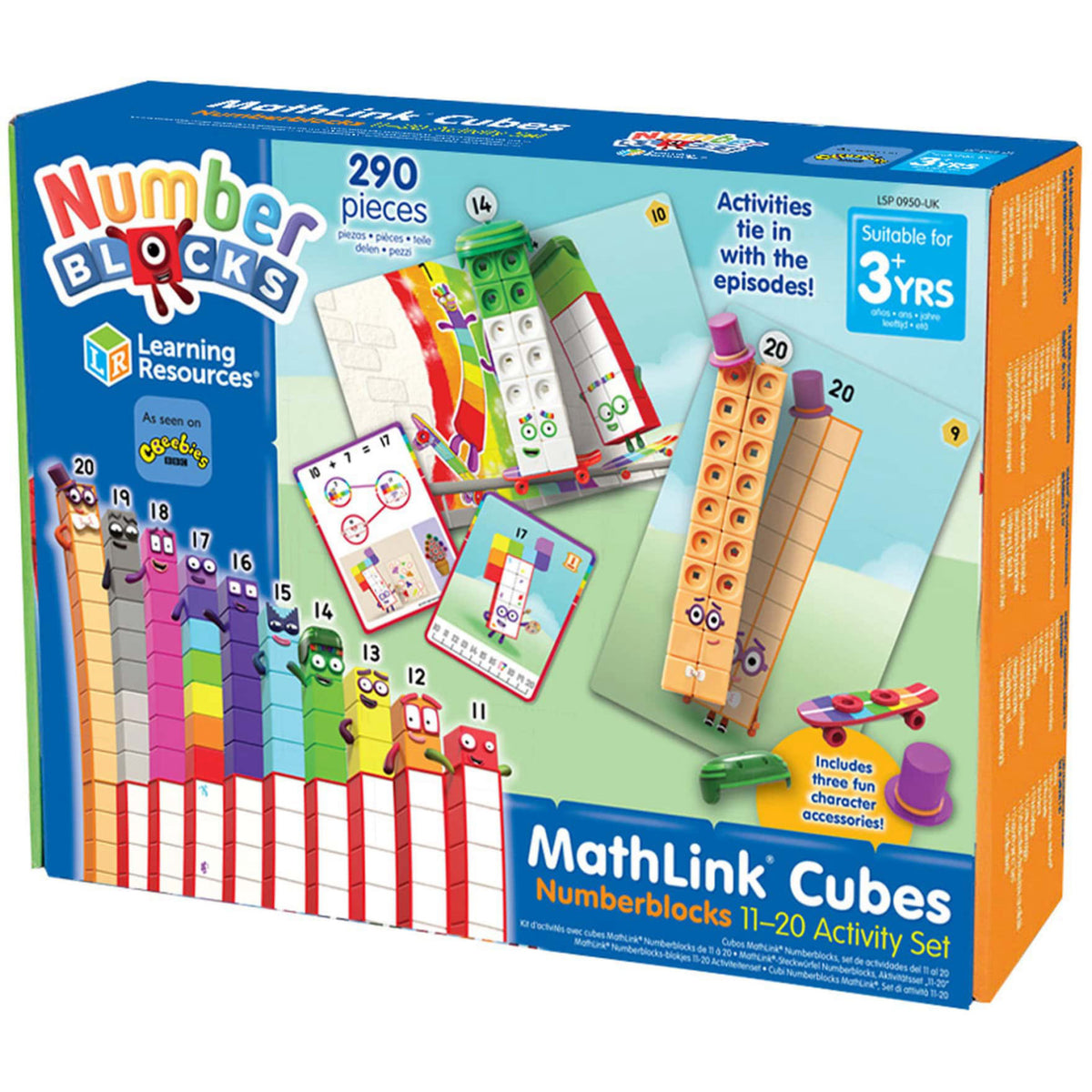 Learning Resources® MathLink® Cubes Numberblocks® 11-20 Aktivitetssæt