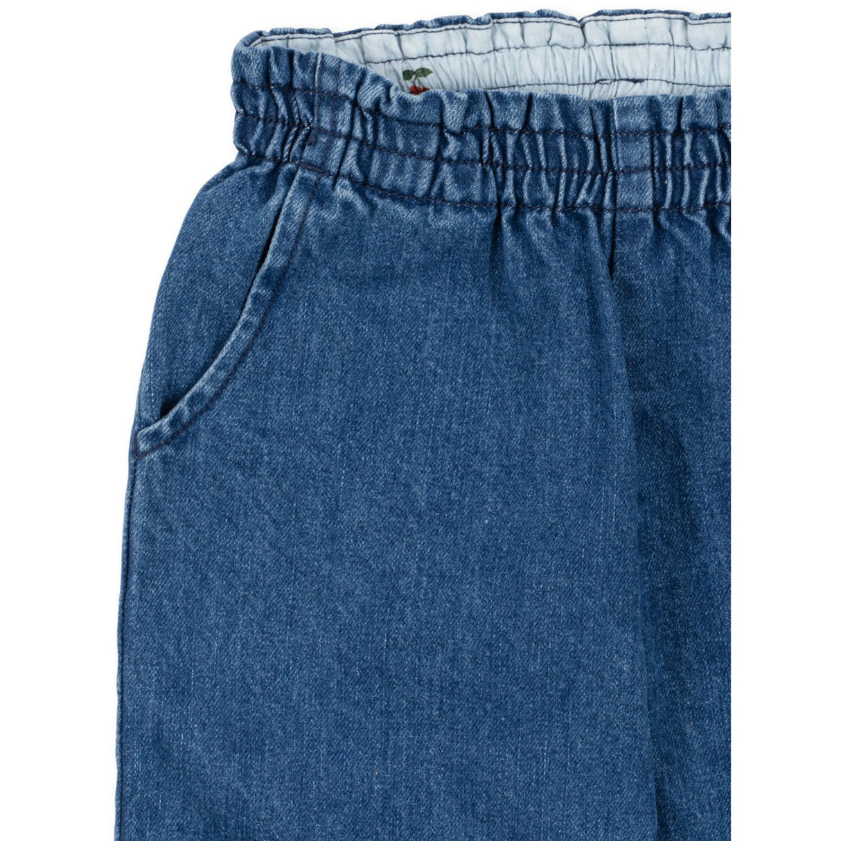 Konges Sløjd x Luksusbaby Denim Blue Magot Frill Bukser GOTS