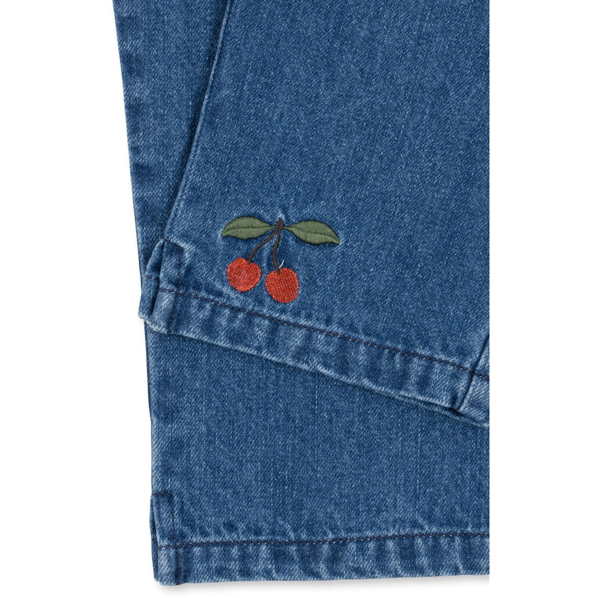 Konges Sløjd x Luksusbaby Denim Blue Magot Frill Bukser GOTS