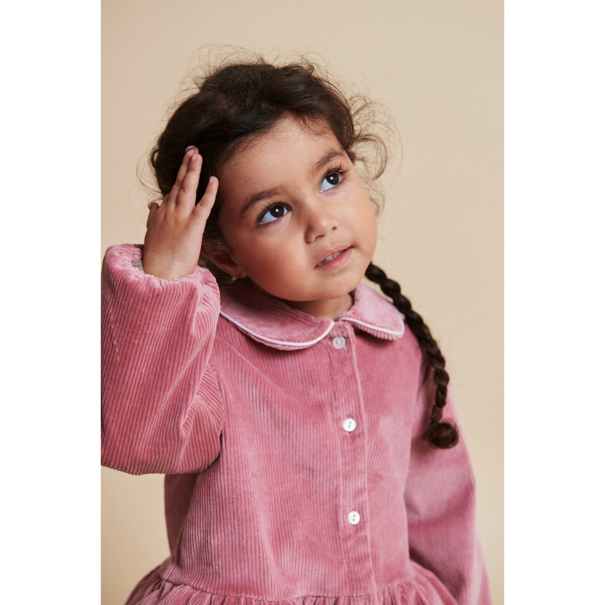 COPENHAGEN COLORS Rose Comb Corduroy Bluse W. Emb.