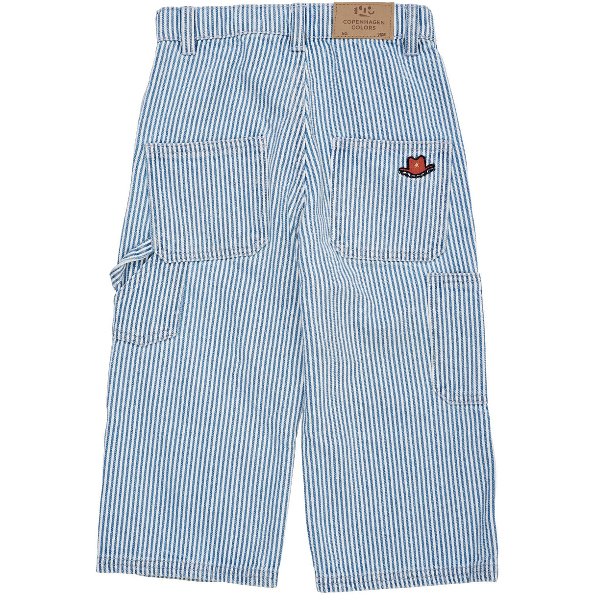 COPENHAGEN COLORS Denim Blue Stripe Y/D Stripe Twill Cargo Bukser W. Adj. Waist
