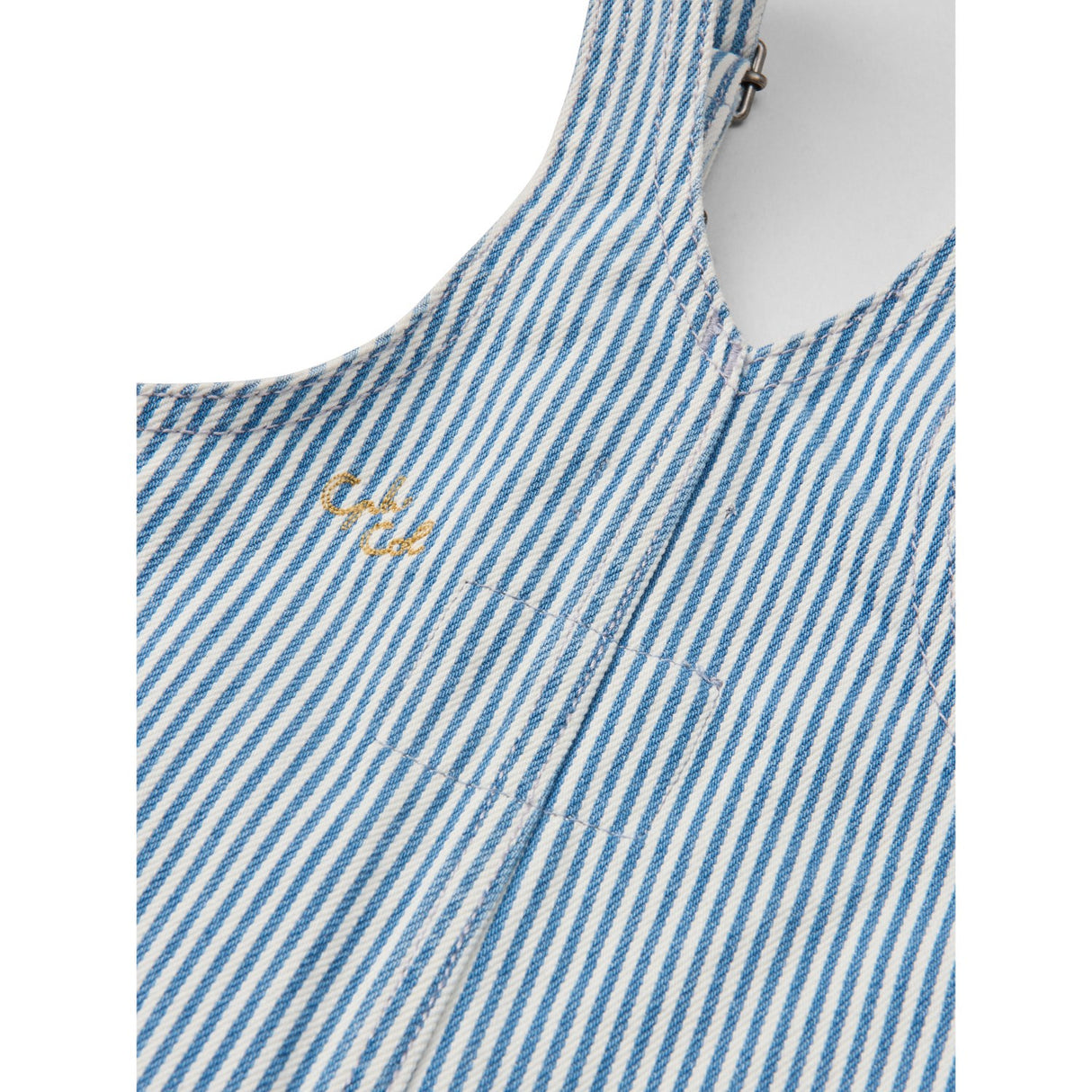 COPENHAGEN COLORS Denim Blue Stripe Y/D Twill Baby Smækbukser