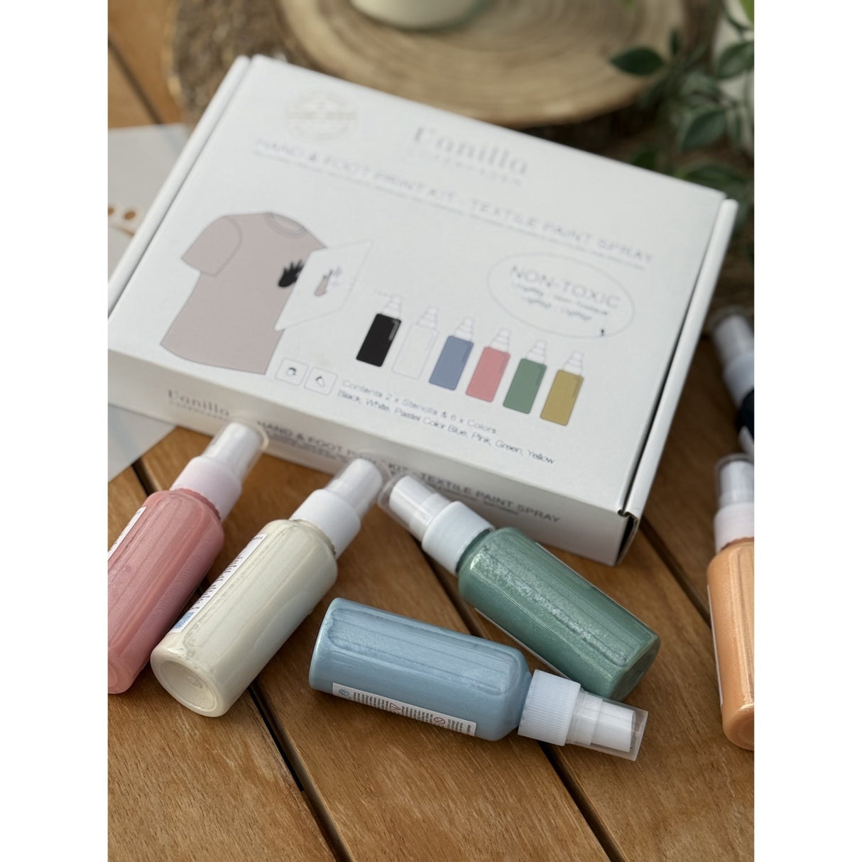 Vanilla COPENHAGEN Multi Stof Paint Spray Hand & Foot Print Kit