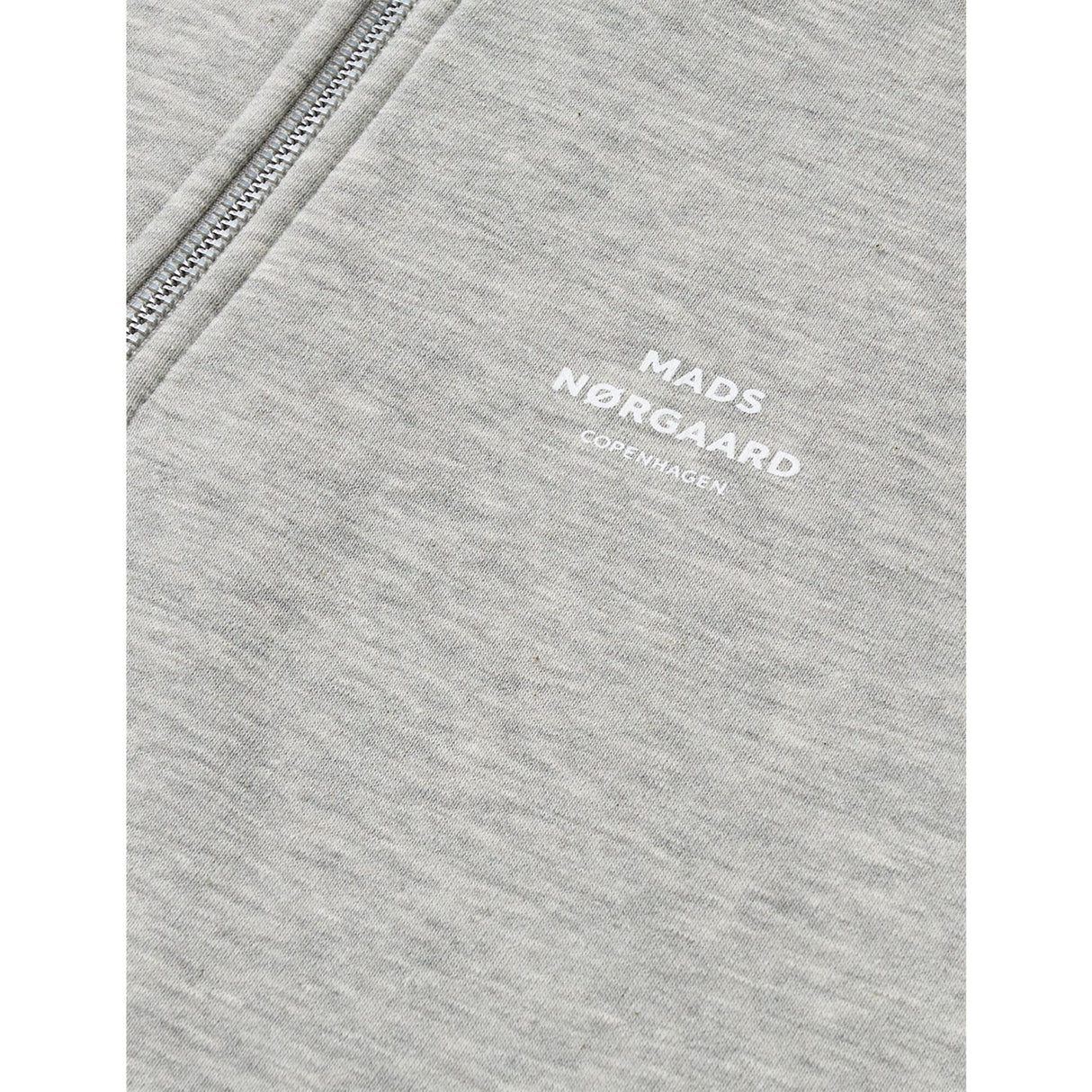 Mads Nørgaard Grey Melange Mix Sweat Crewie Half Zip Sweatshirt