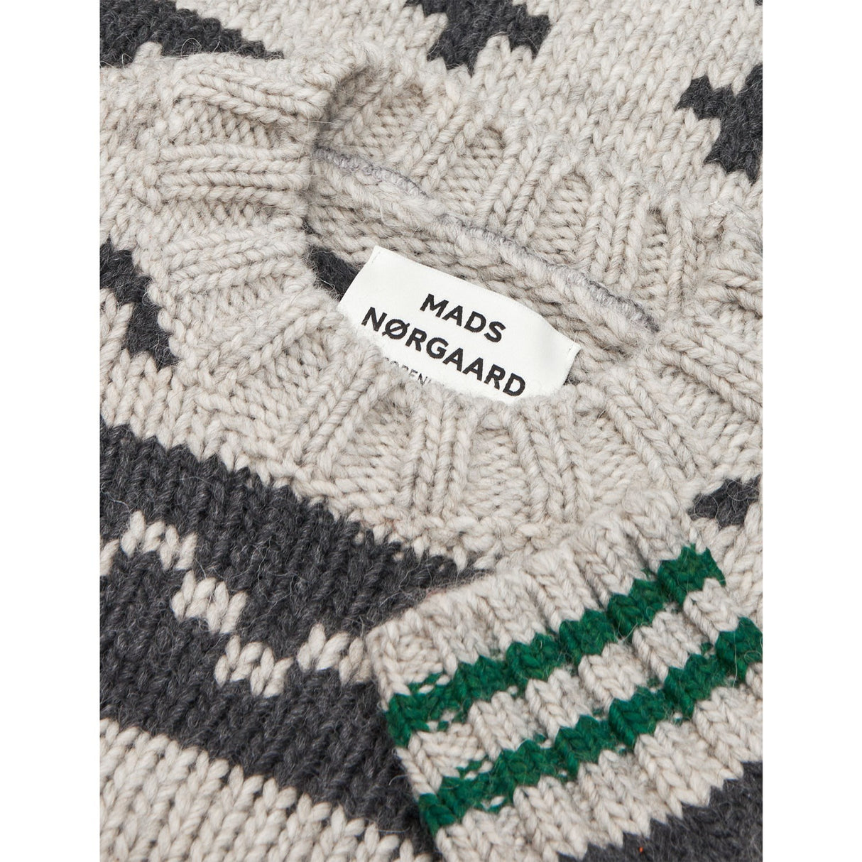 Mads Nørgaard Nature Melange/ Charcoal Melan Crash Keldino Reykavik Sweater