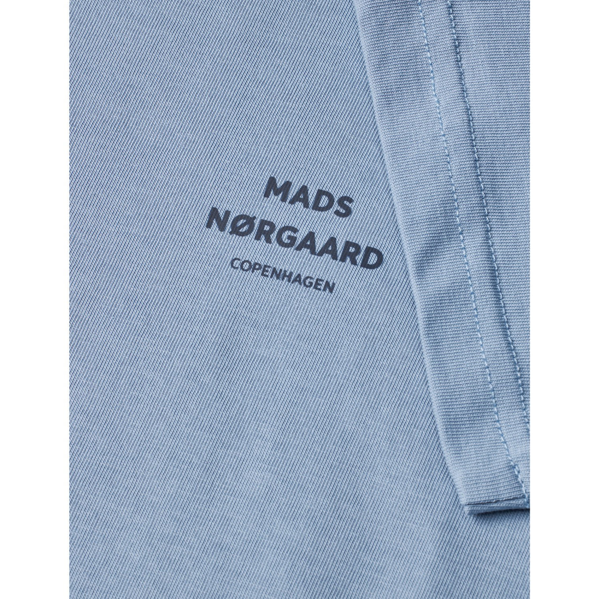 Mads Nørgaard Faded Denim Printed Logo Thorlino T-shirt