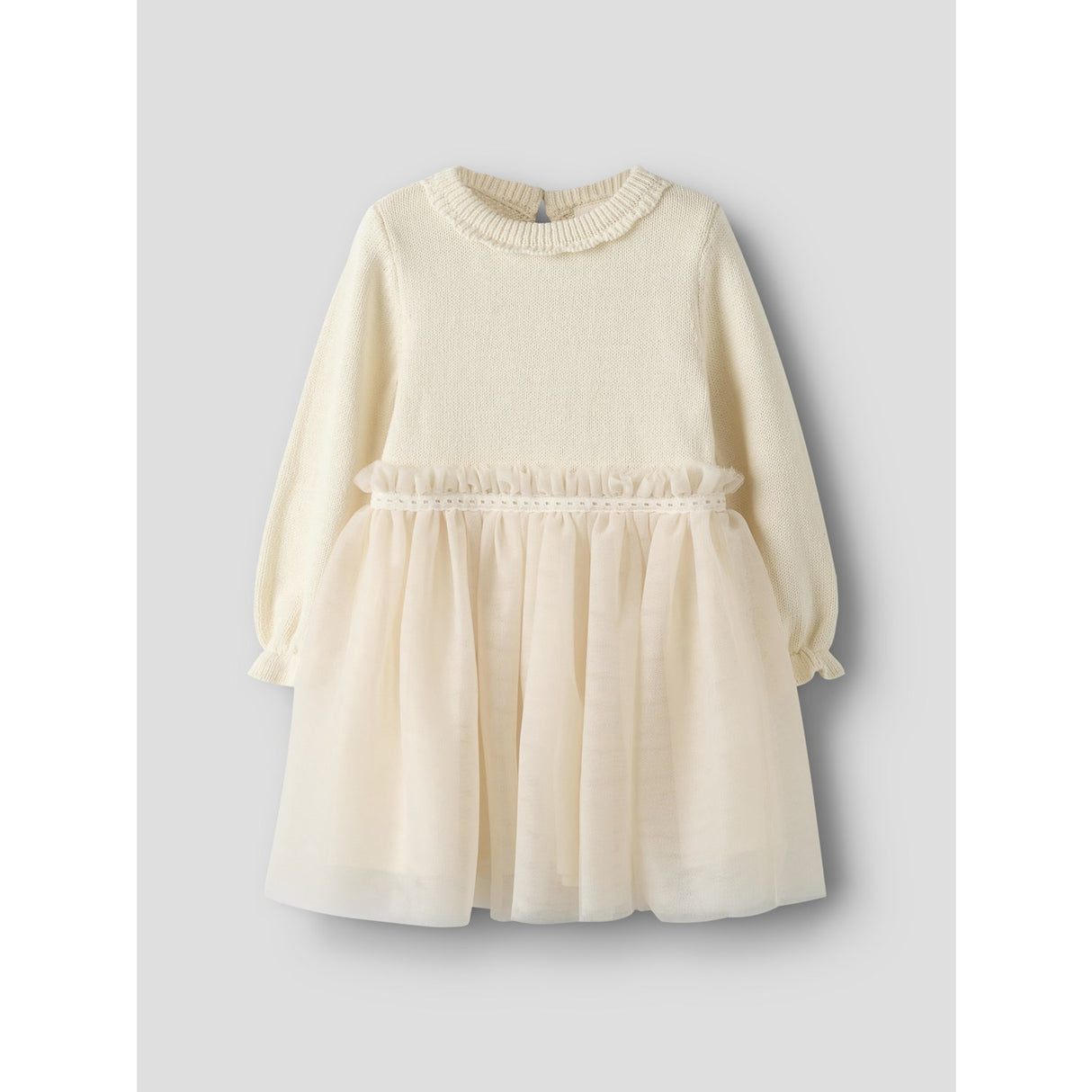 Lil'Atelier Pistachio Shell Nmfsarina Ls Strik Kjole Lil