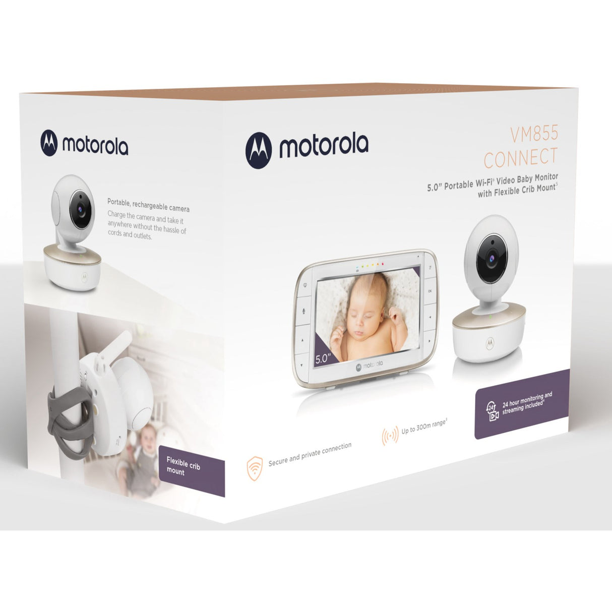 Motorola Babyalarm med Kamera - Hvid - VM855 Connect