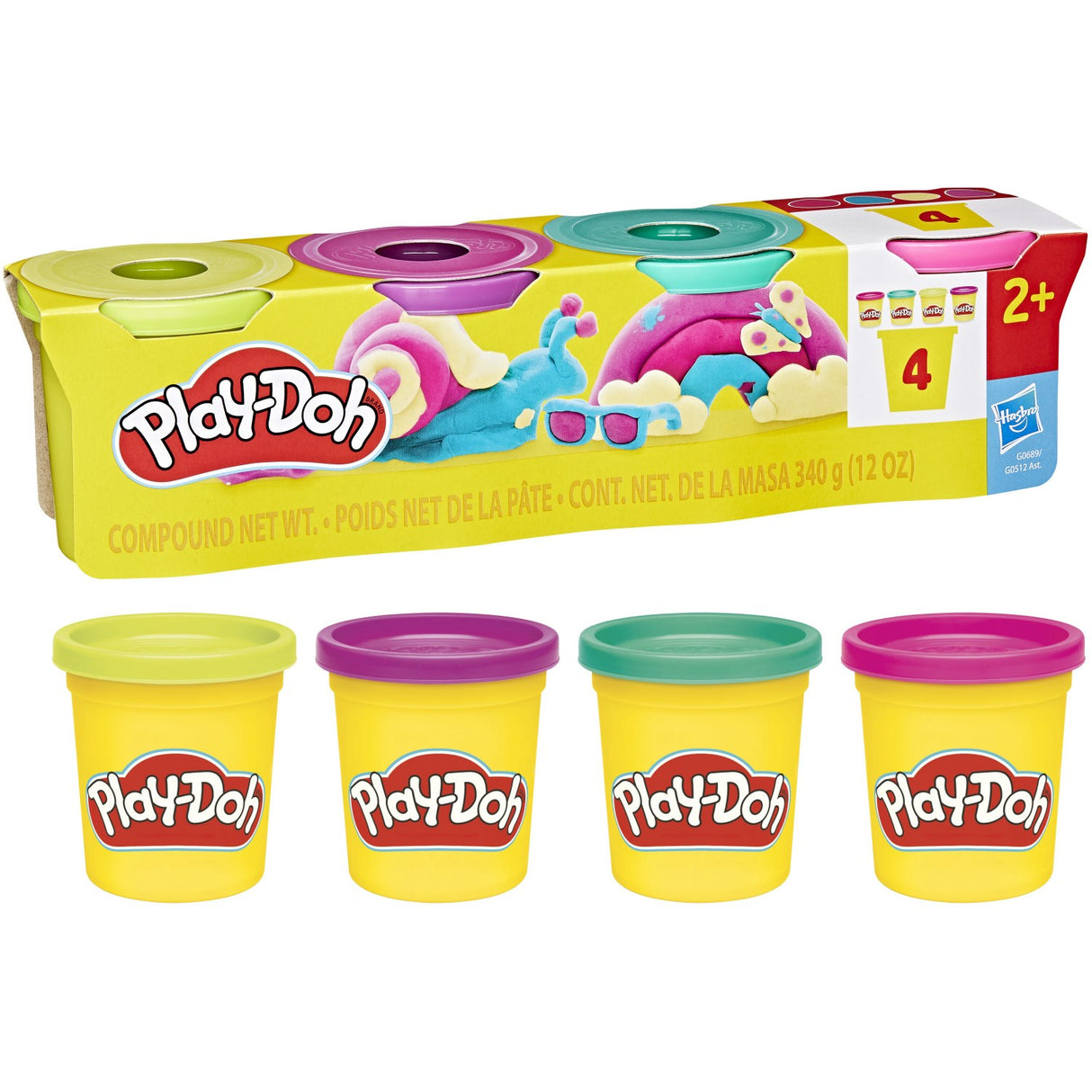 Play-Doh 4-Pak 340 G Vibrant