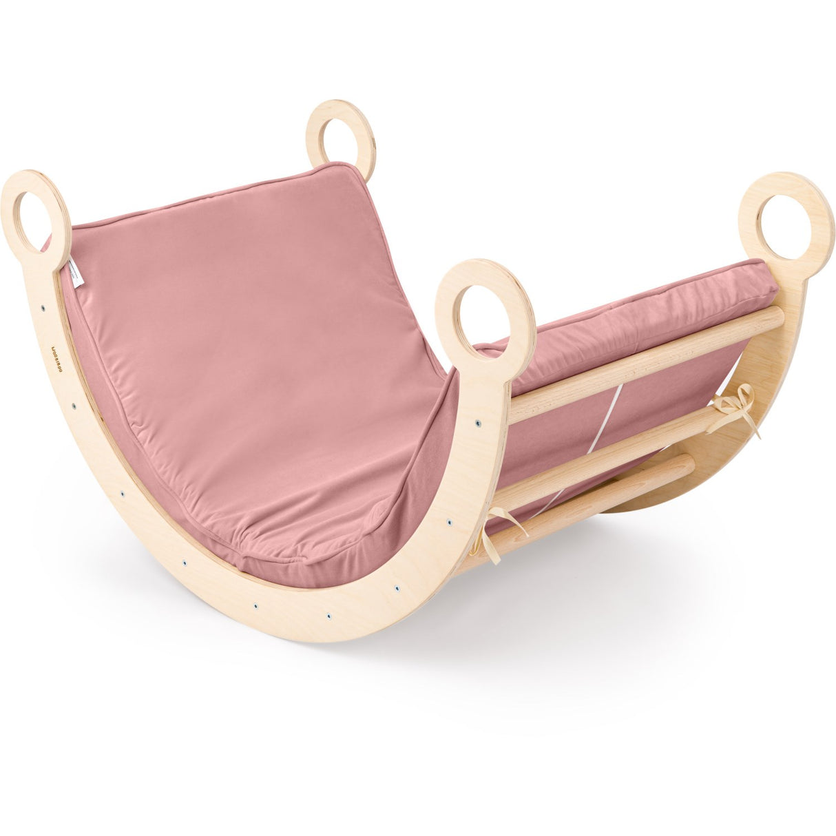 Woobiboo Natural Montessori Rocker Med Pink Madras L