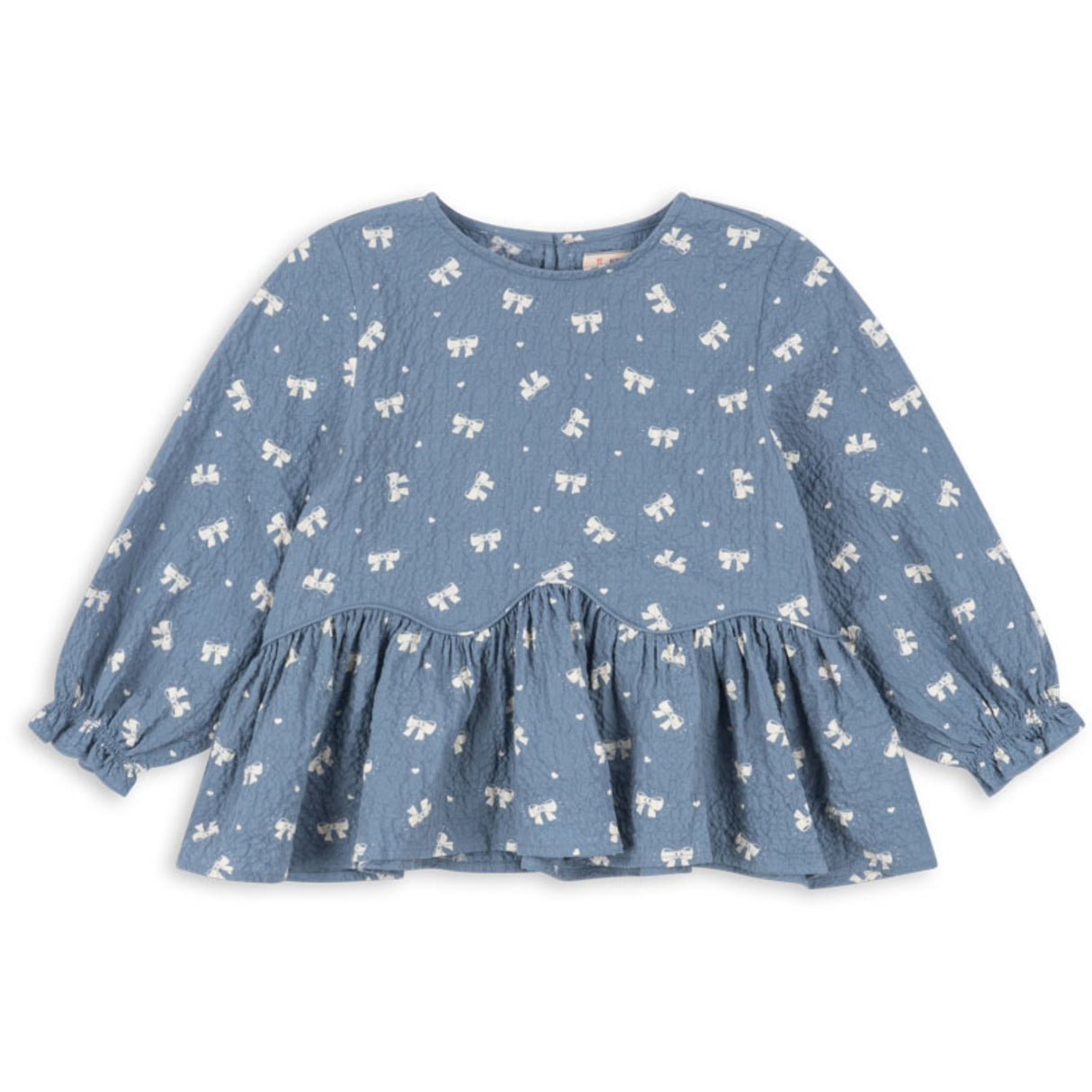 Konges Sløjd Boucle Blue Vida Bluse GOTS