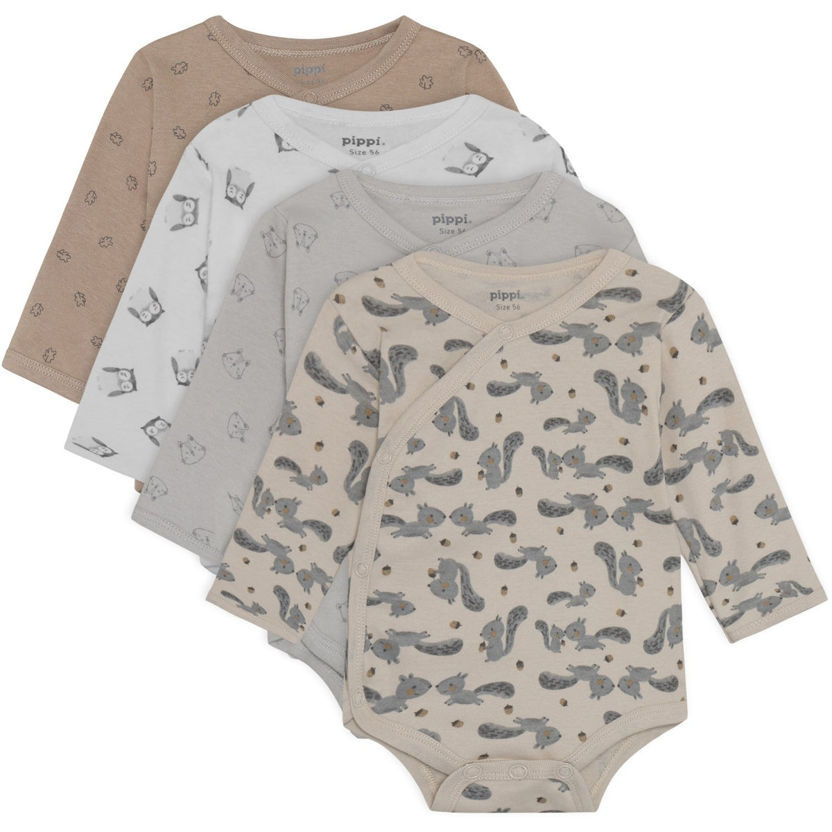 pippi Body Ss AO Printed (4-Pack) Unisex Baby Underwear, deep lichen green pippi Body Ss AO Printed (4-Pack) Unisex Baby Underwear, deep lichen green