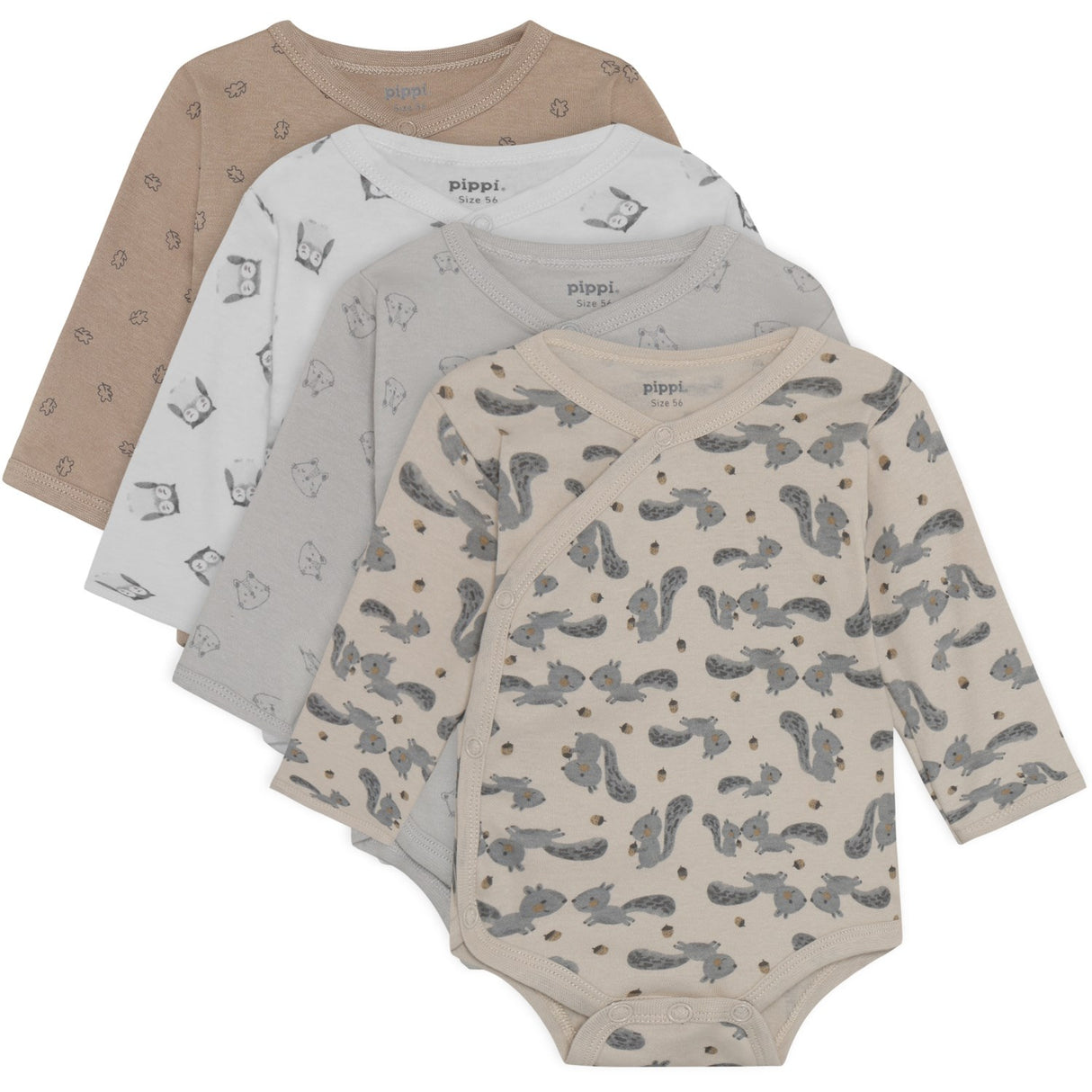 Pippi Rainy Day Body Slå-om Ao-Printed (4-Pack)